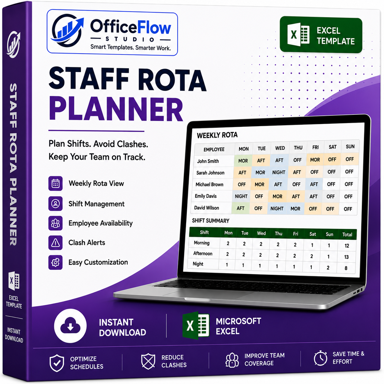 Excel Staff Rota Planner
